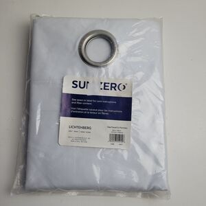 NEW Sun Zero Lichtenberg Grommet Single Curtain Panel Color White 50 x 63 #BT1